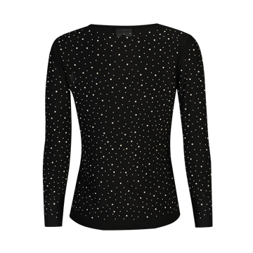 Liberté - Mesh Ls Sparkle Tshirt - Black Pearl